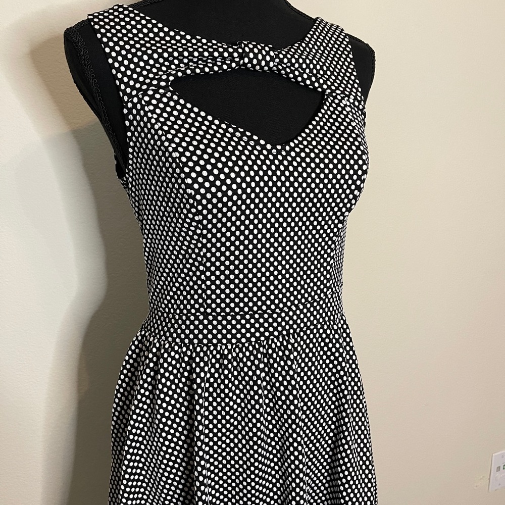 MATERIAL GIRL: White and Black Polka Dot Dress